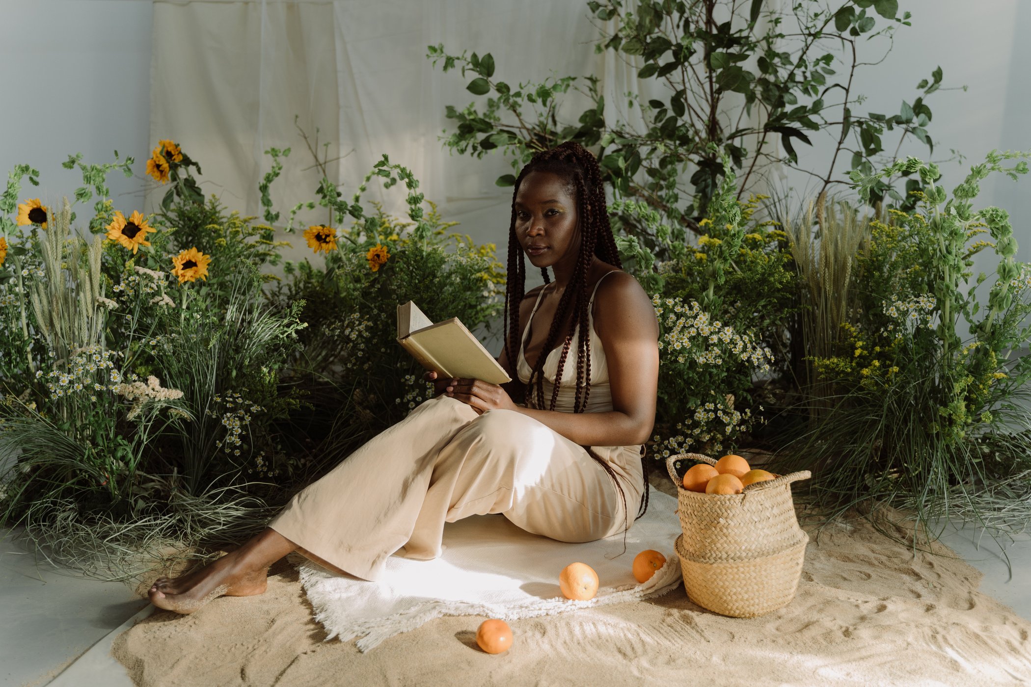 Woman holding a Book